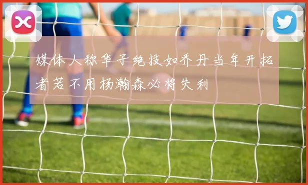 媒体人称华子绝技如乔丹当年开拓者若不用杨瀚森必将失利